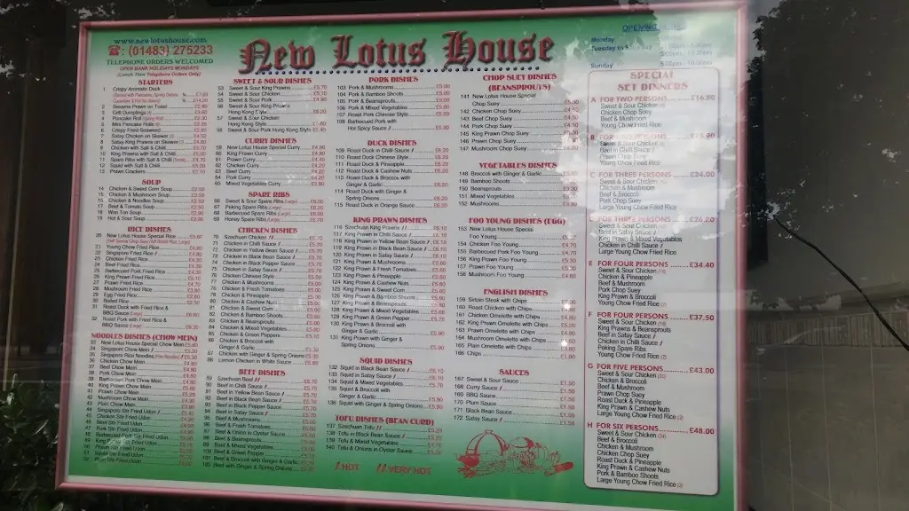 Menu_New Lotus House_Cranleigh_image_1