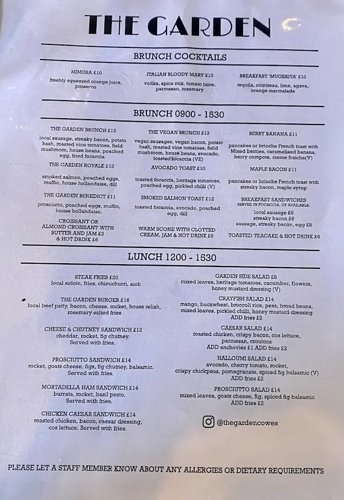 Menu_The Garden_Cowes_image_1