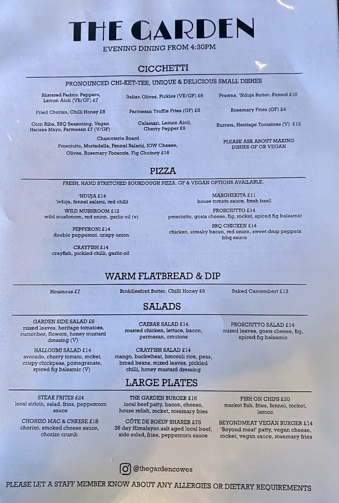 Menu_The Garden_Cowes_image_2