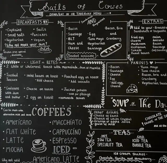 Menu_Sails of Cowes_Cowes_image_3