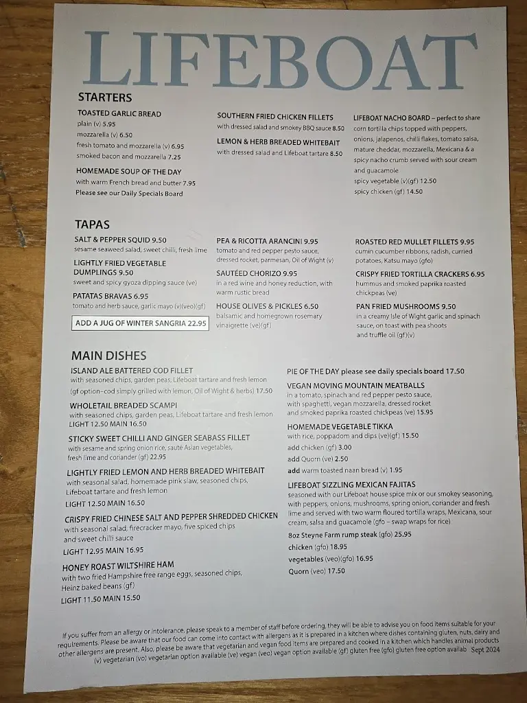 Menu_The Lifeboat_Cowes_image_2