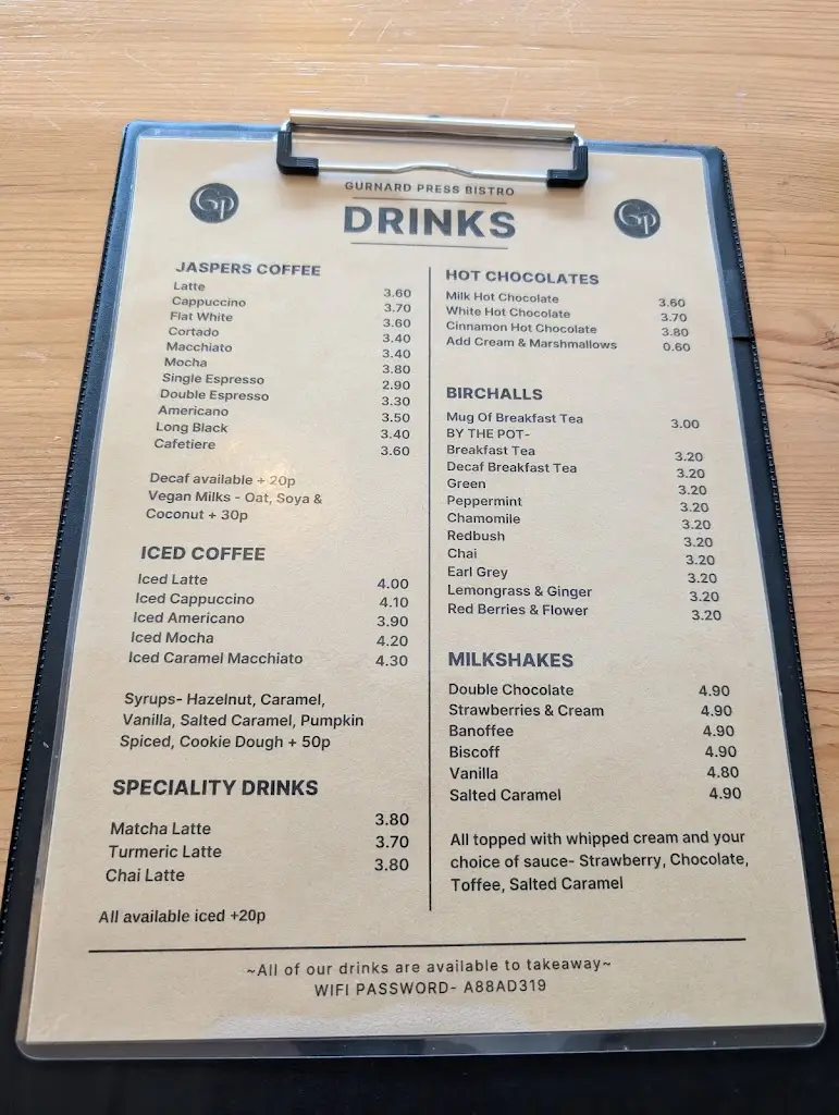 Menu_Gurnard Press Bistro_Cowes_immagine_2