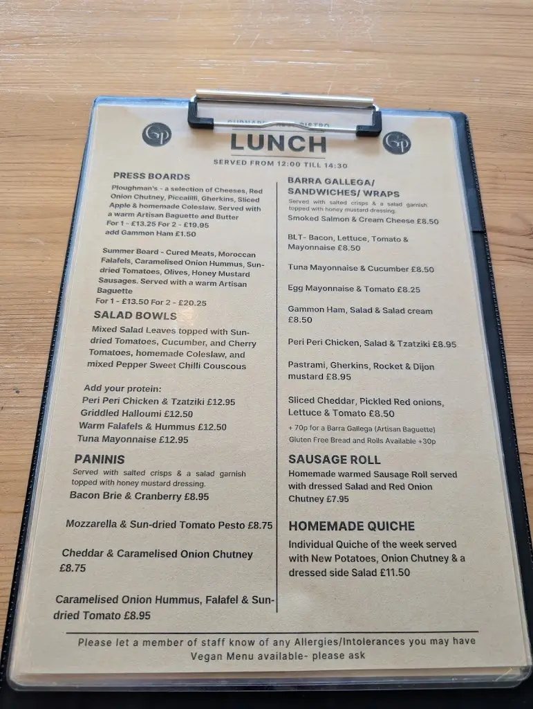 Menu_Gurnard Press Bistro_Cowes_immagine_3