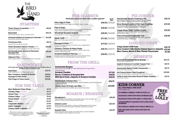 Menu_The Bird in Hand_Cowplain_image_1