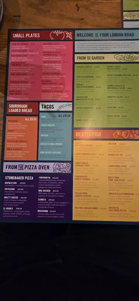 Menu_Four London Road_Cowplain_image_4