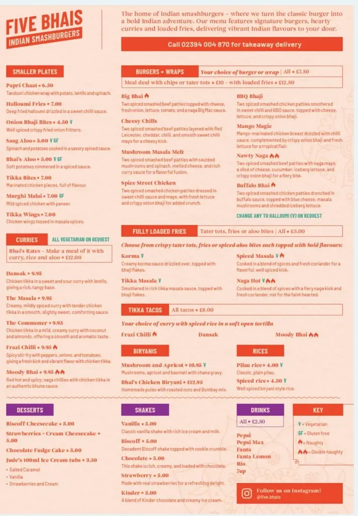 Menu_Five Bhais_Cowplain_image_1