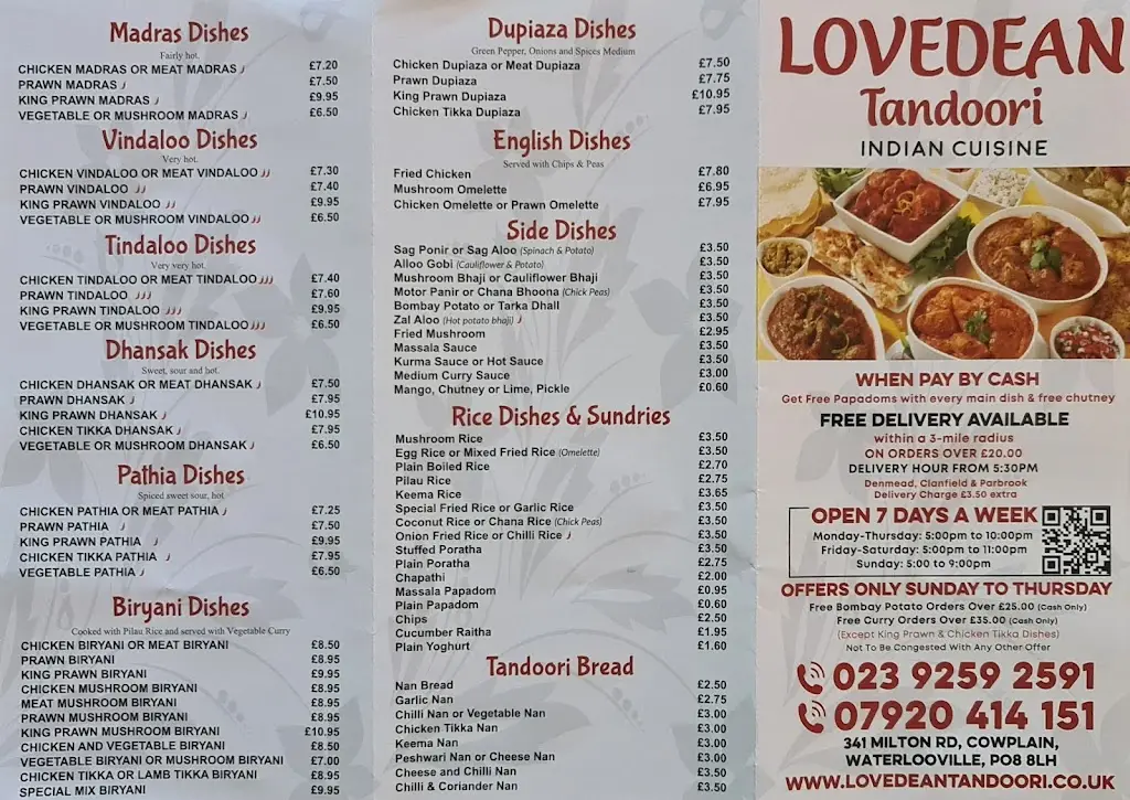 Menu_Lovedean Tandoori_Cowplain_image_4