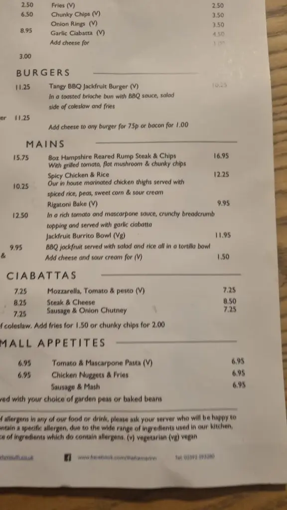 Menu_The Farmer Inn_Cowplain_image_3