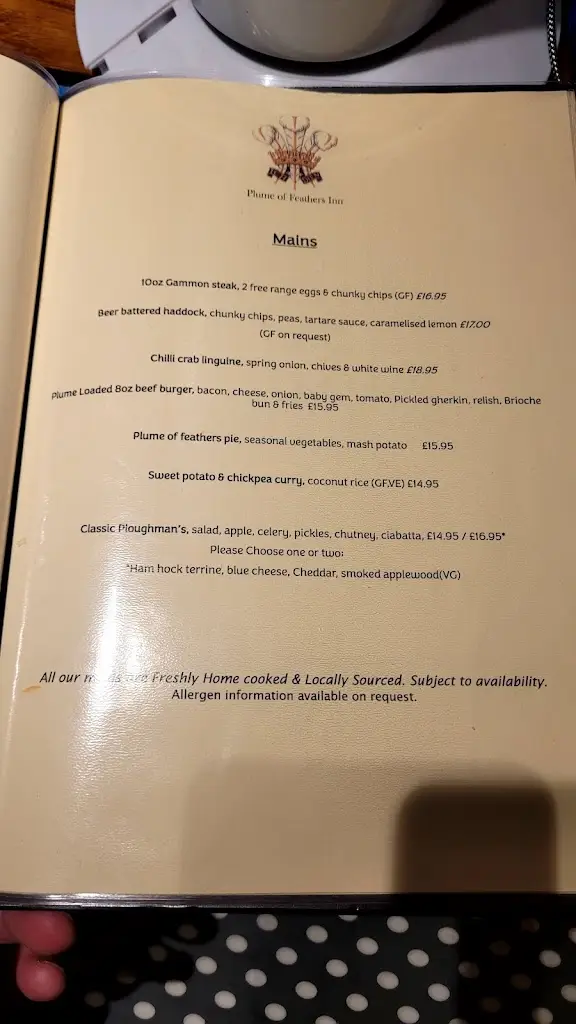 Menu_The Plume of Feathers Inn_Crondall_image_4
