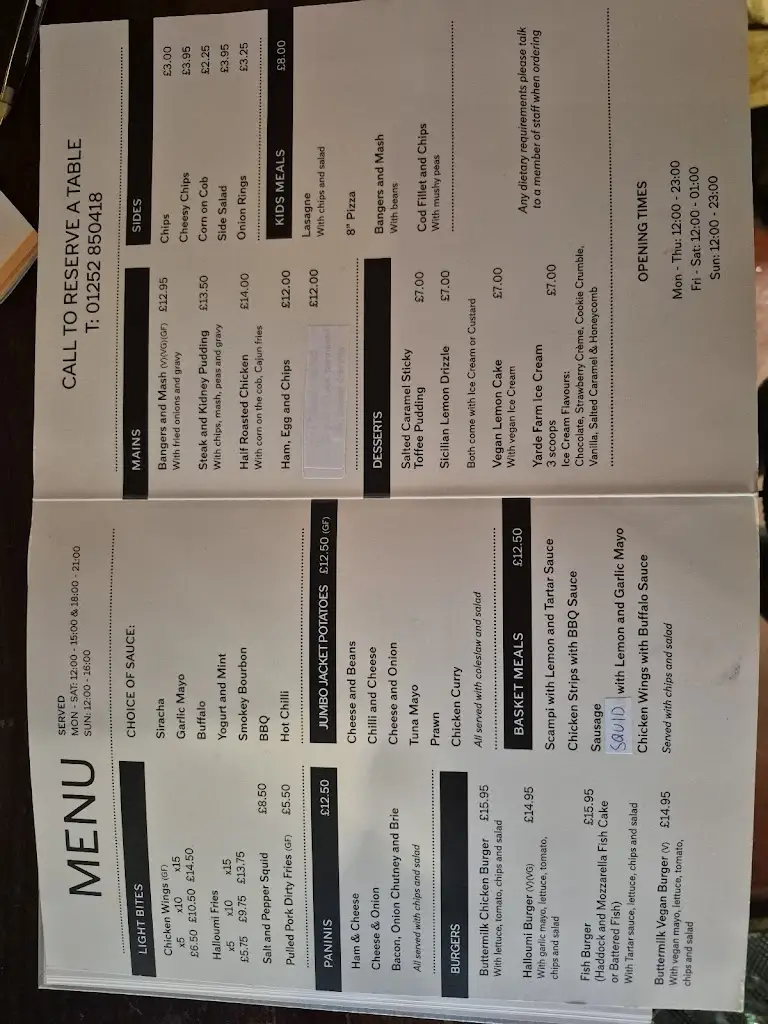 Menu_The Hampshire Arms_Crondall_image_2