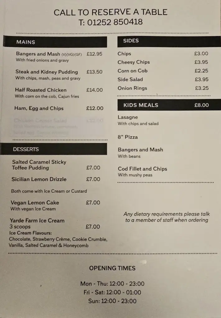Menu_The Hampshire Arms_Crondall_image_4