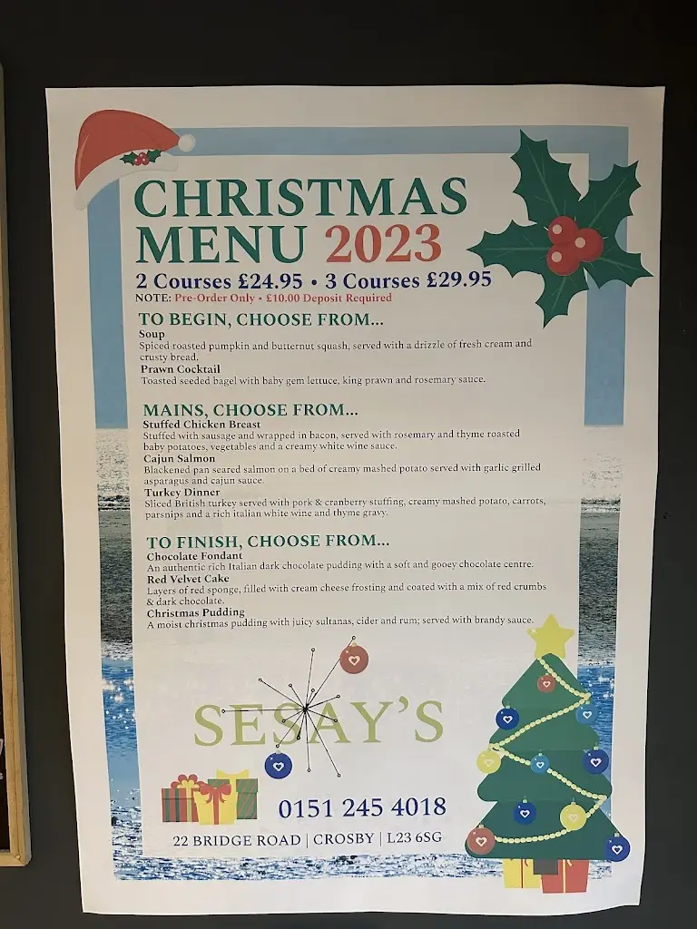 Menu_Sesay's Bar and Kitchen_Crosby_image_2