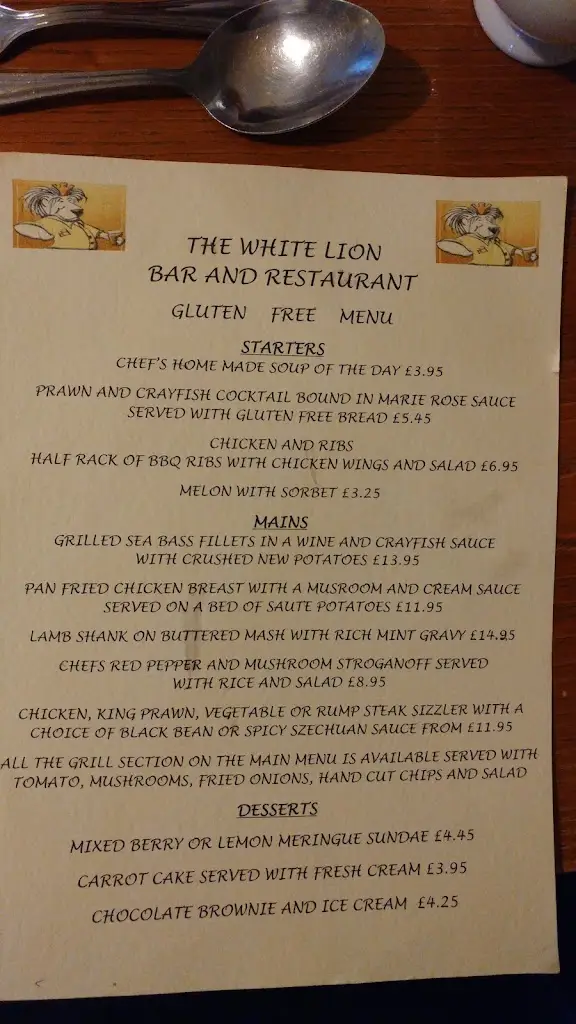 Menu_The White Lion_Crewe_image_2