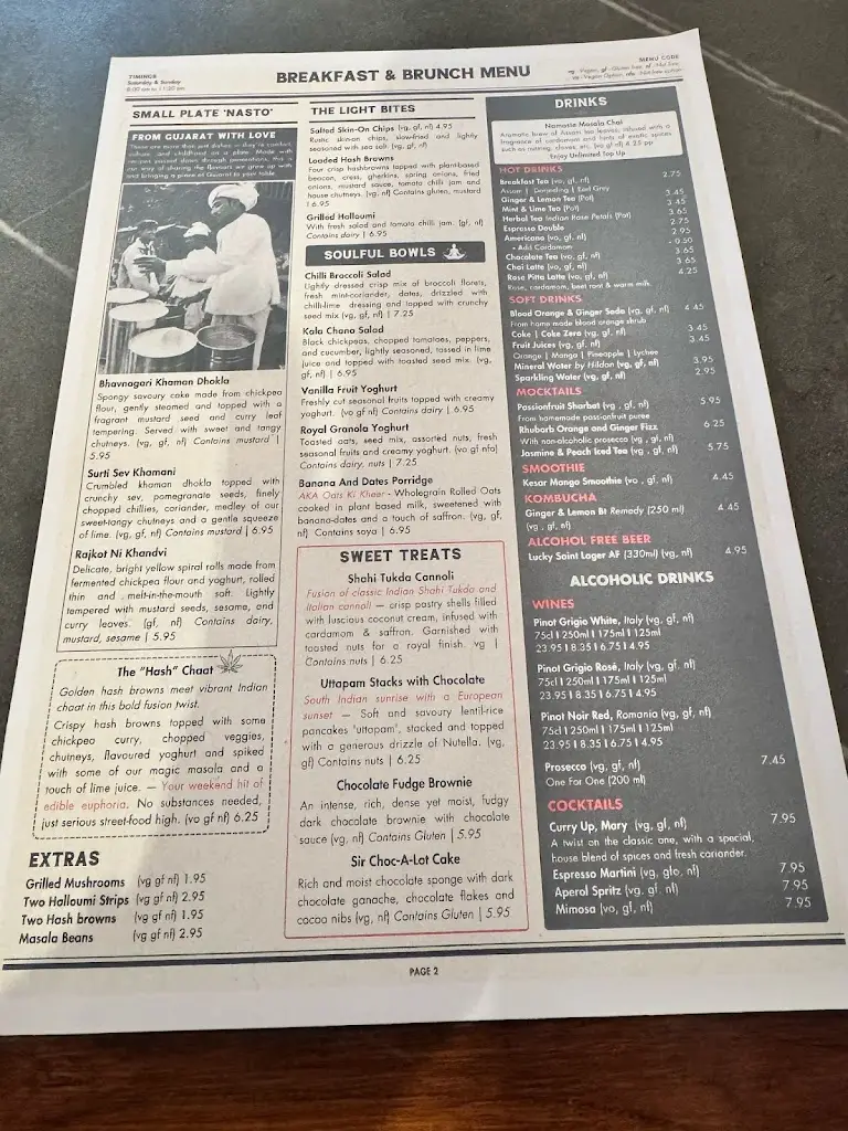 Menu_Namaste Village Norwich_Cringleford_image_4