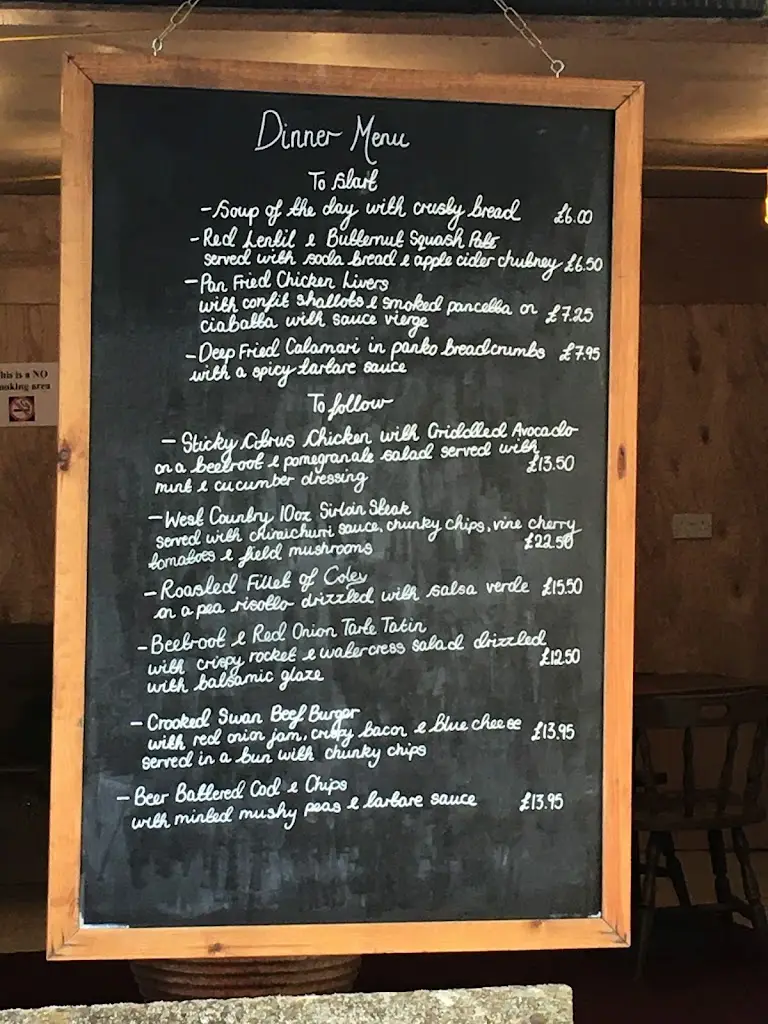 Menu_The Crooked Swan_Crewkerne_image_3
