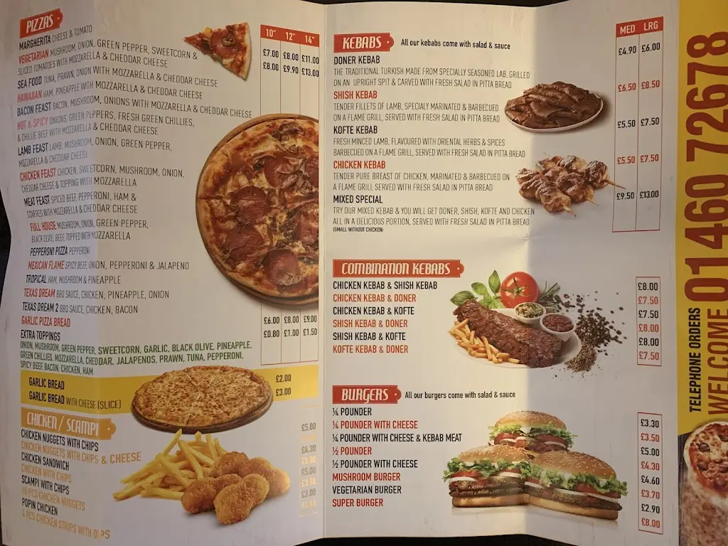 Menu_Crewkerne Kebab & Pizza House_Crewkerne_image_1