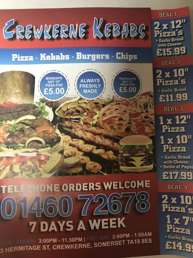 Menu_Crewkerne Kebab & Pizza House_Crewkerne_image_3