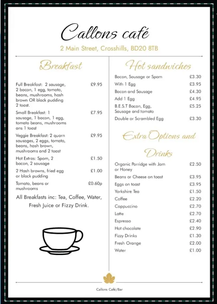 Menu_Callons Cafe/Bar_Cross Hills_image_2