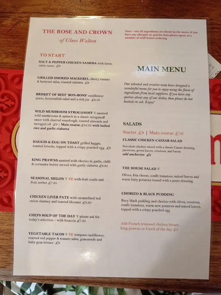 Menu_The Rose & Crown_Croston_image_1