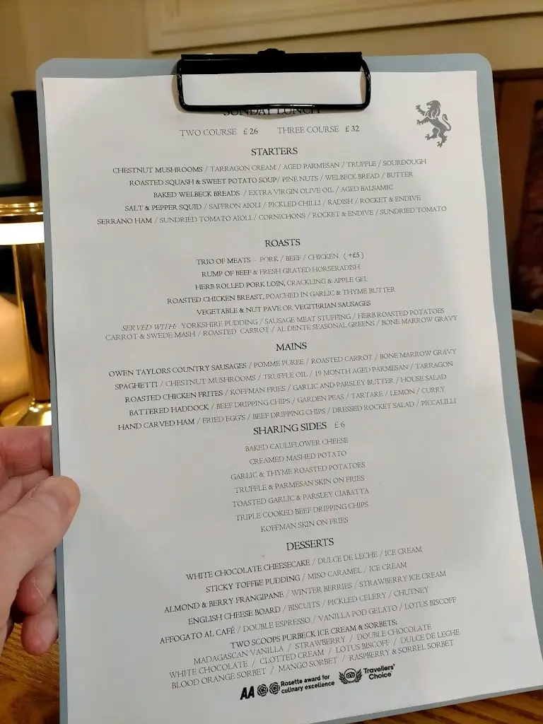 Menu_The Red Lion at Thurgarton_Aslockton_image_1