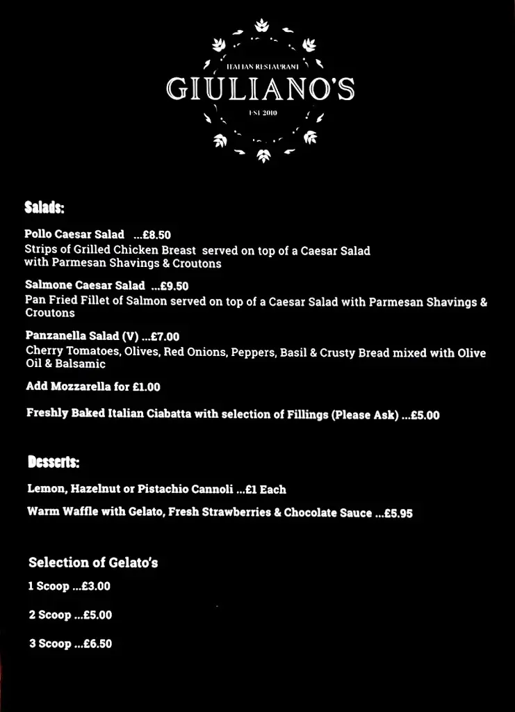 Menu_Giuliano’s Italian Restaurant_Crowland_image_3