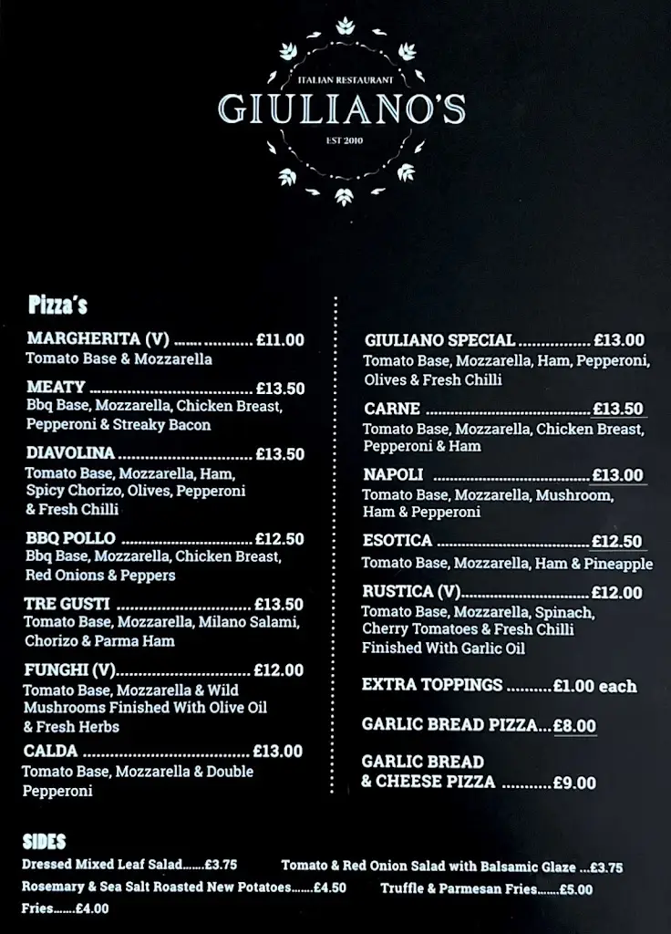 Menu_Giuliano’s Italian Restaurant_Crowland_image_4