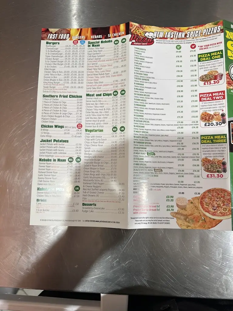 Menu_Eastern Spice_Crowland_image_1