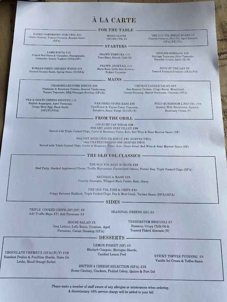 Menu_The Old Vol_Aslockton_image_1