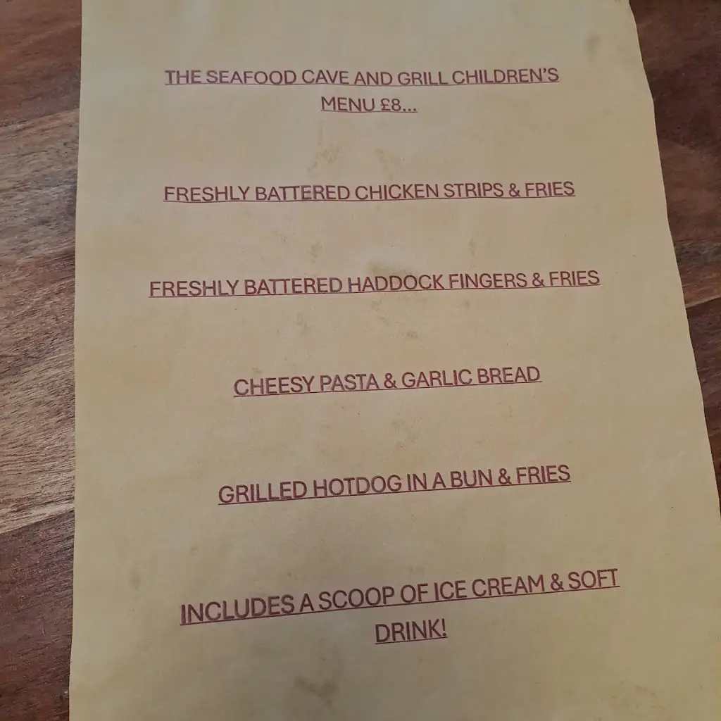 Menu_The Cave Seafood Restaurant_Cromford_image_2