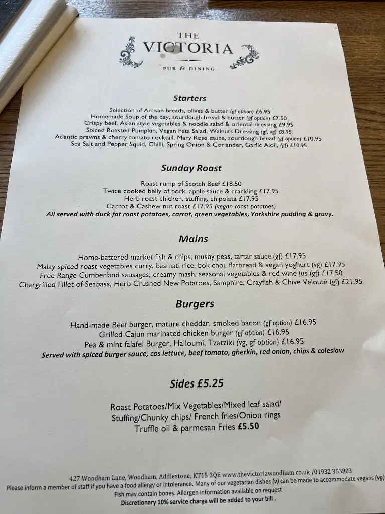 Menu_The Victoria_Addlestone_image_3