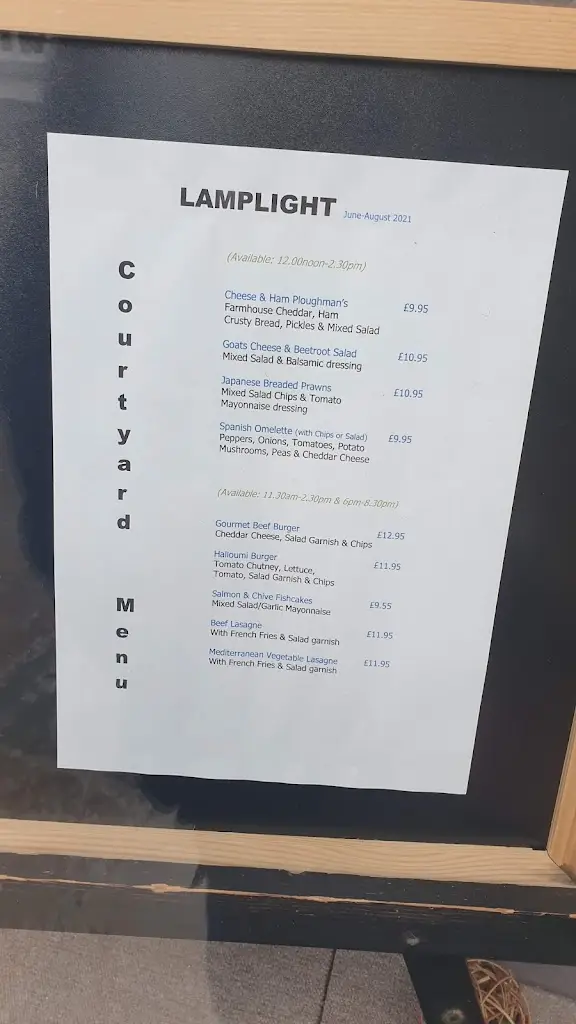 Menu_Lamplight Restaurant Ltd_Ashbourne_immagine_2