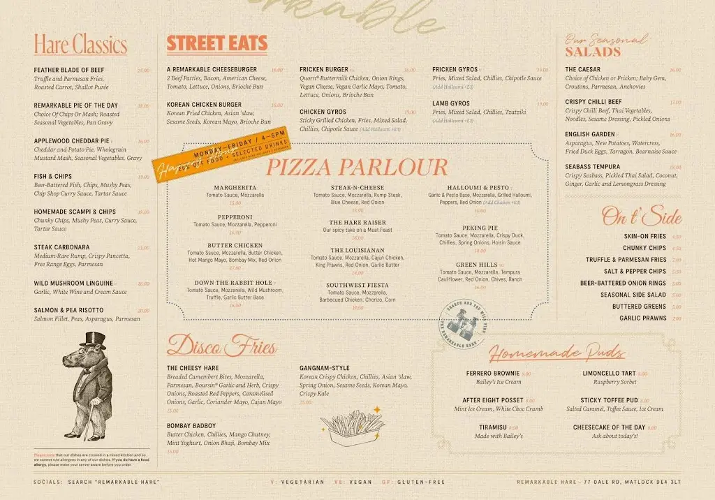 Menu_Remarkable Hare_Cromford_immagine_1