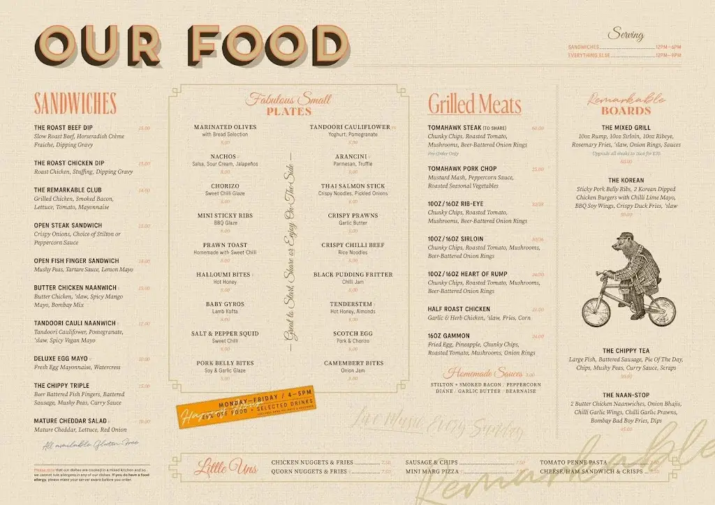 Menu_Remarkable Hare_Cromford_immagine_2