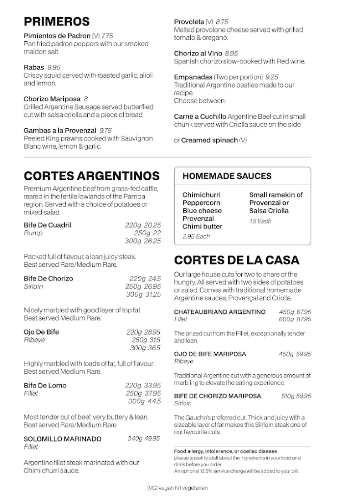 Menu_Pampa Kitchen & Grill_Cuckfield_immagine_2