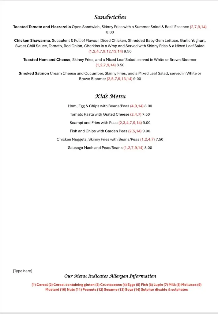 Menu_The Crown, Cuddington_Cuddington_imagen_2