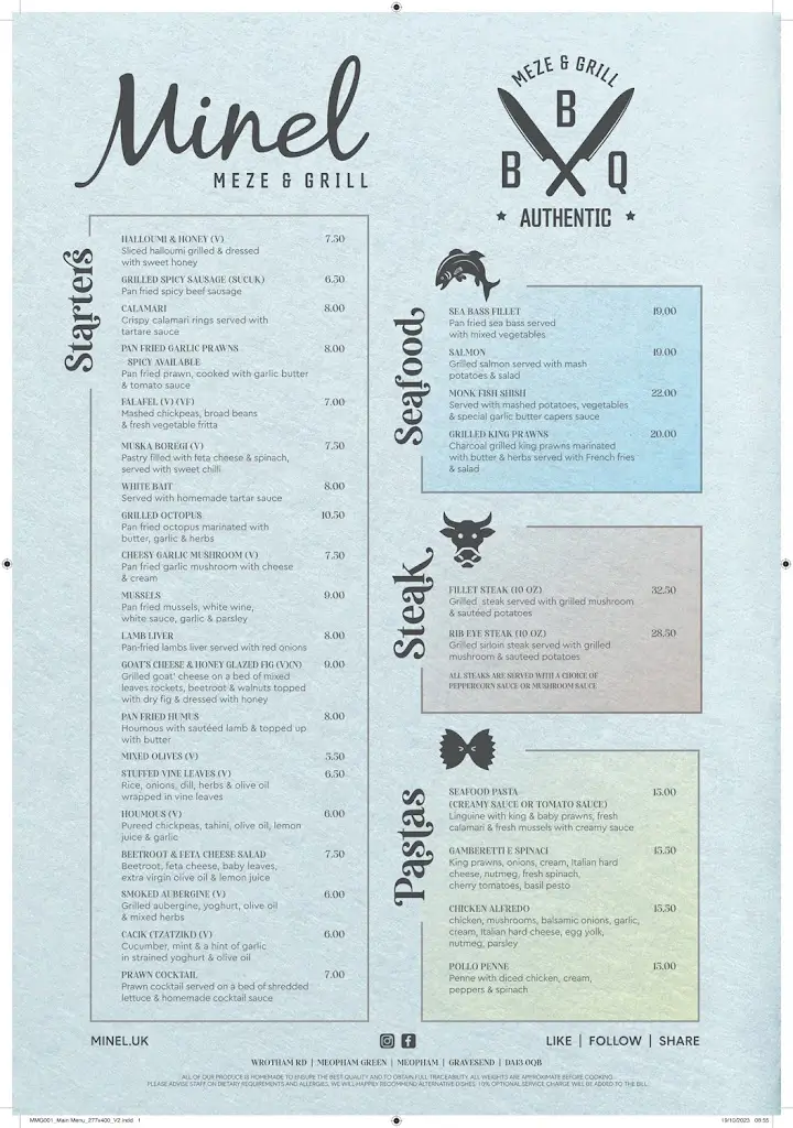 Menu_Minel Meze & Grill (King’s Arms)_Culverstone Green_immagine_2