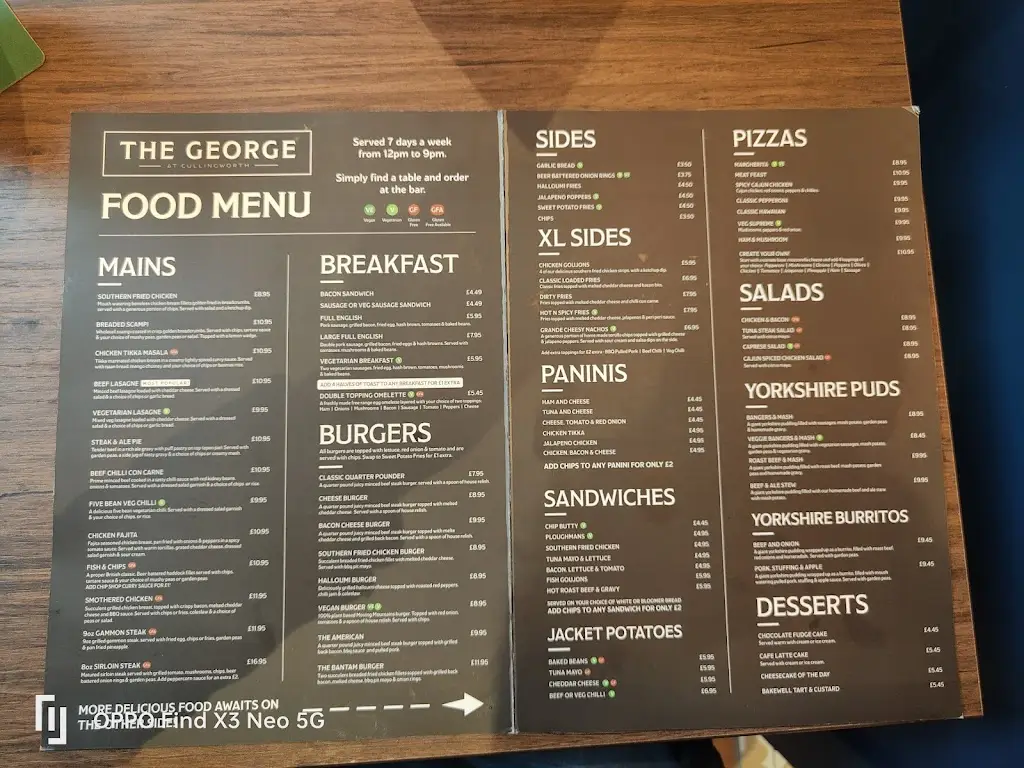 Menu_The George Pub_Cullingworth_image_3