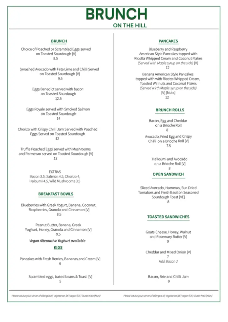 Menu_Brunch on the Hill_Crouch End_image_1