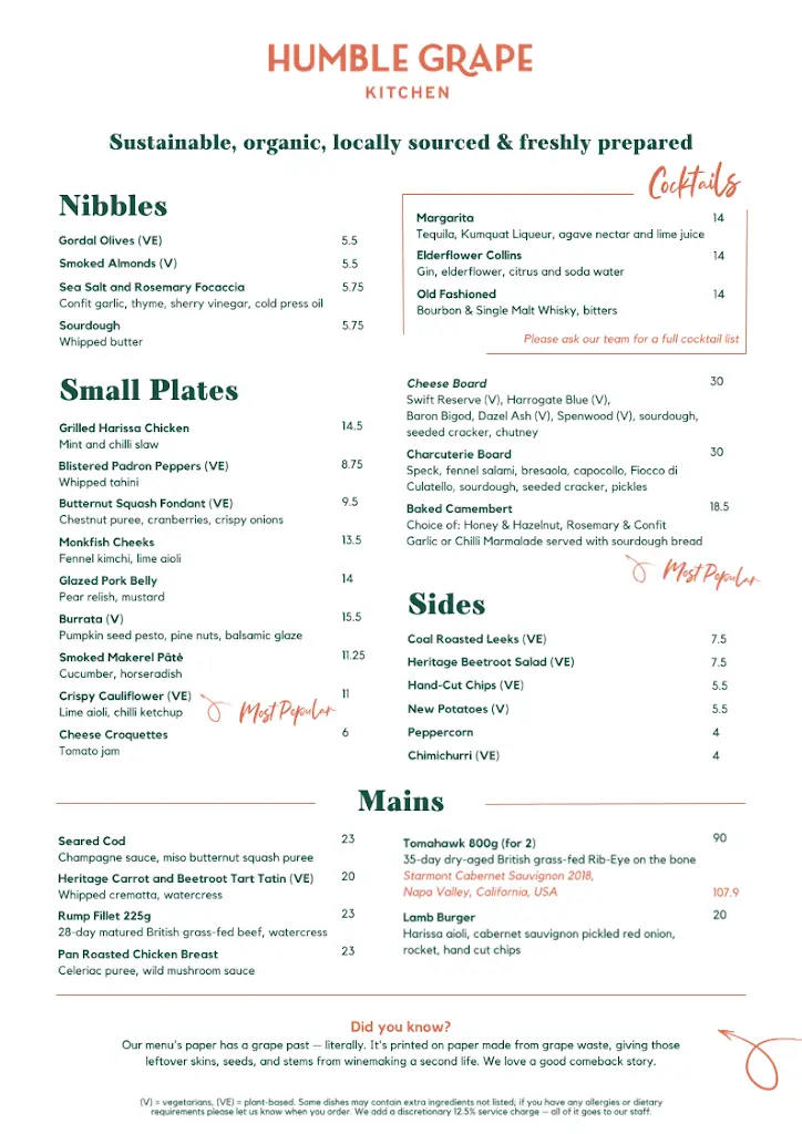 Menu_Humble Grape Crouch End - Wine Bar & Restaurant_Crouch End_image_1