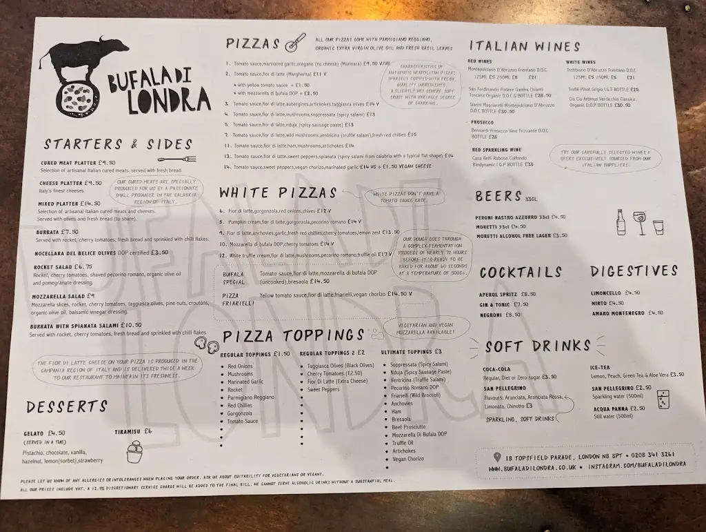 Menu_Bufala Di Londra_Crouch End_image_1