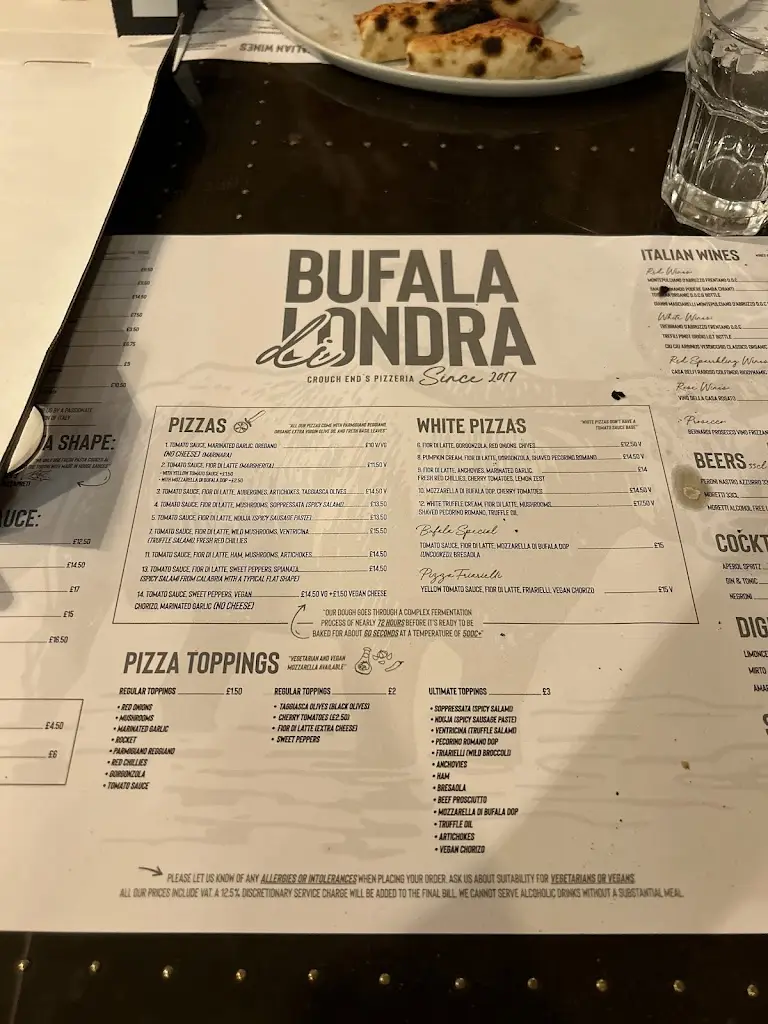 Menu_Bufala Di Londra_Crouch End_image_2