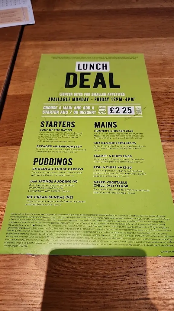 Menu_Pipe Major_Dagenham_image_4