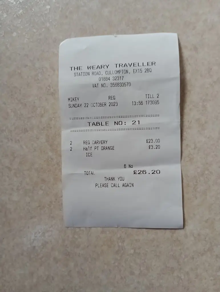 Ivor Humphries_The Weary Traveller Bar & Grill_Cullompton_review