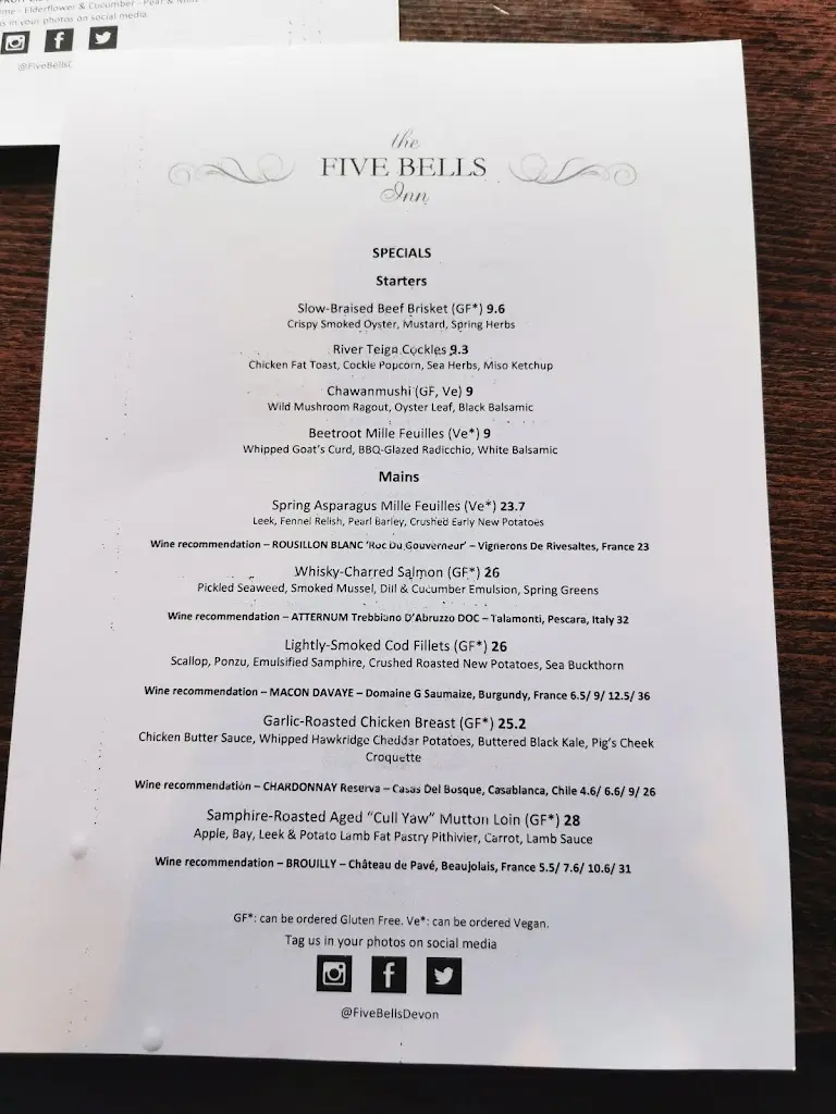 Menu_The Five Bells Community Pub_Cullompton_image_2