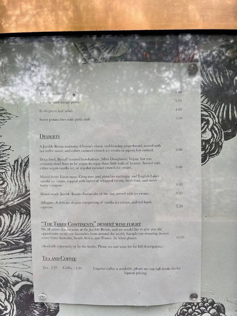 Menu_The Jumble Room_Cumbria_image_3