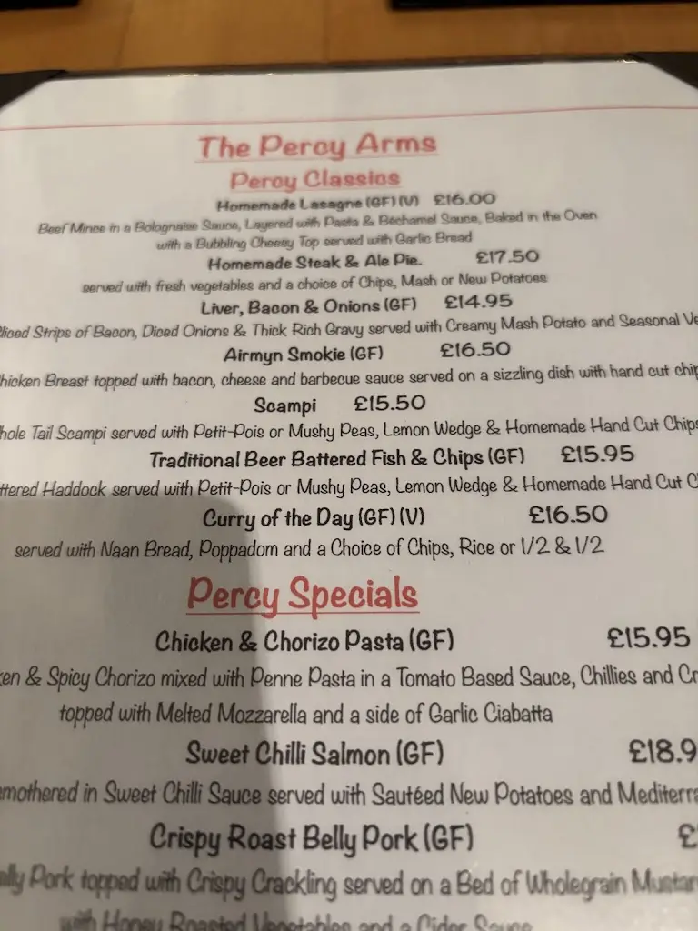 Menu_The Percy Arms_Airmyn_image_3