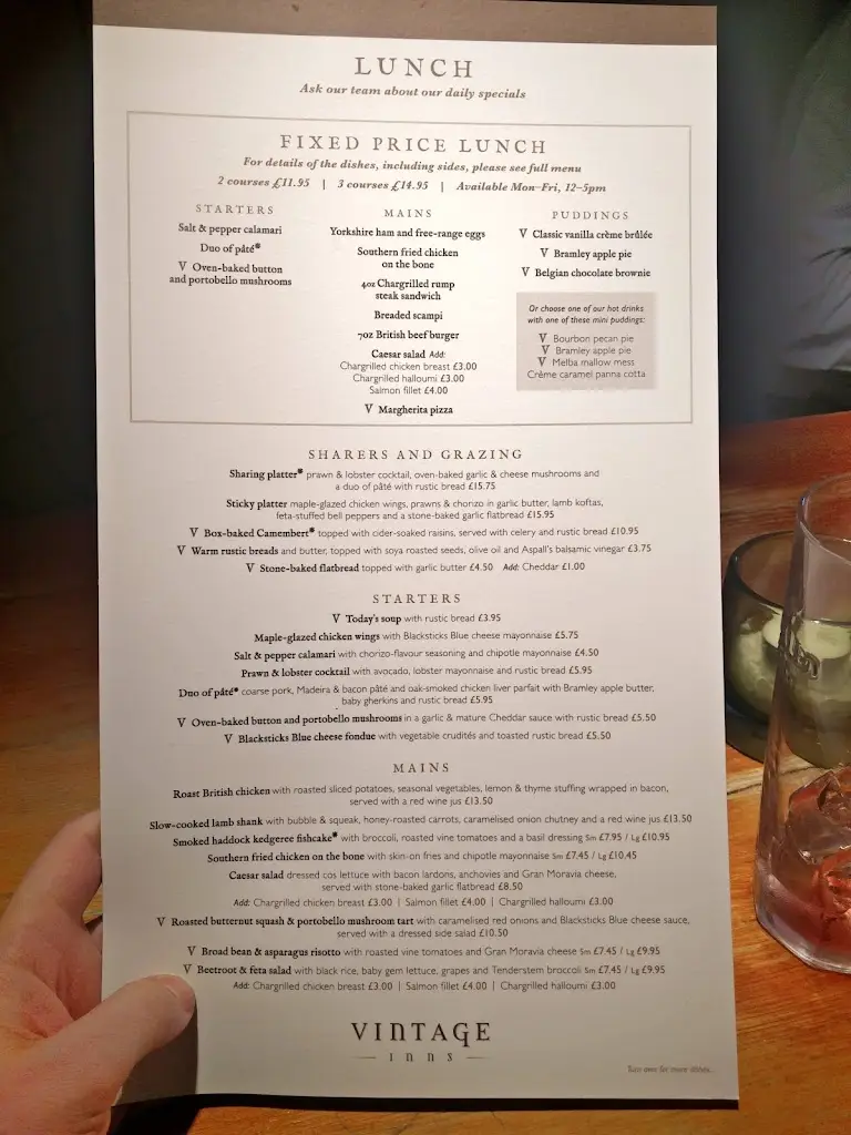 Menu_The Crow And Gate_Crowborough_image_4