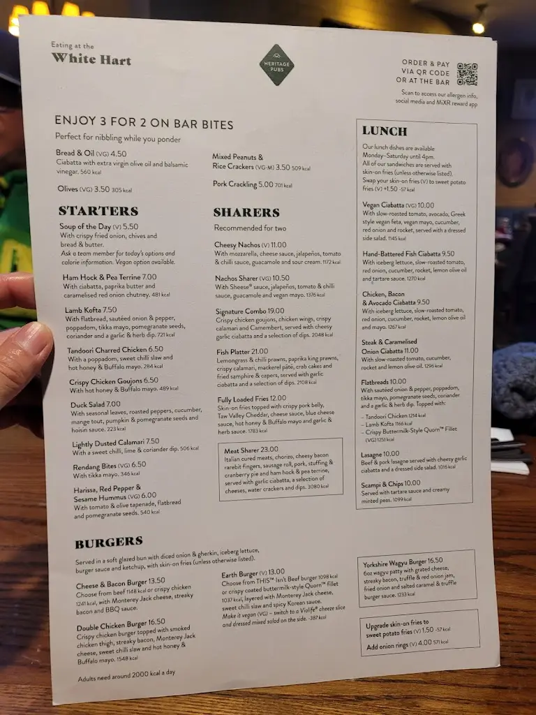 Menu_White Hart on the Green_Crowborough_image_1