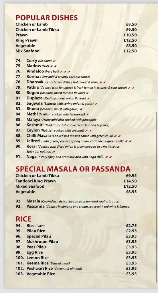 Menu_Rajpoot Indian Restaurant_Crowborough_image_4