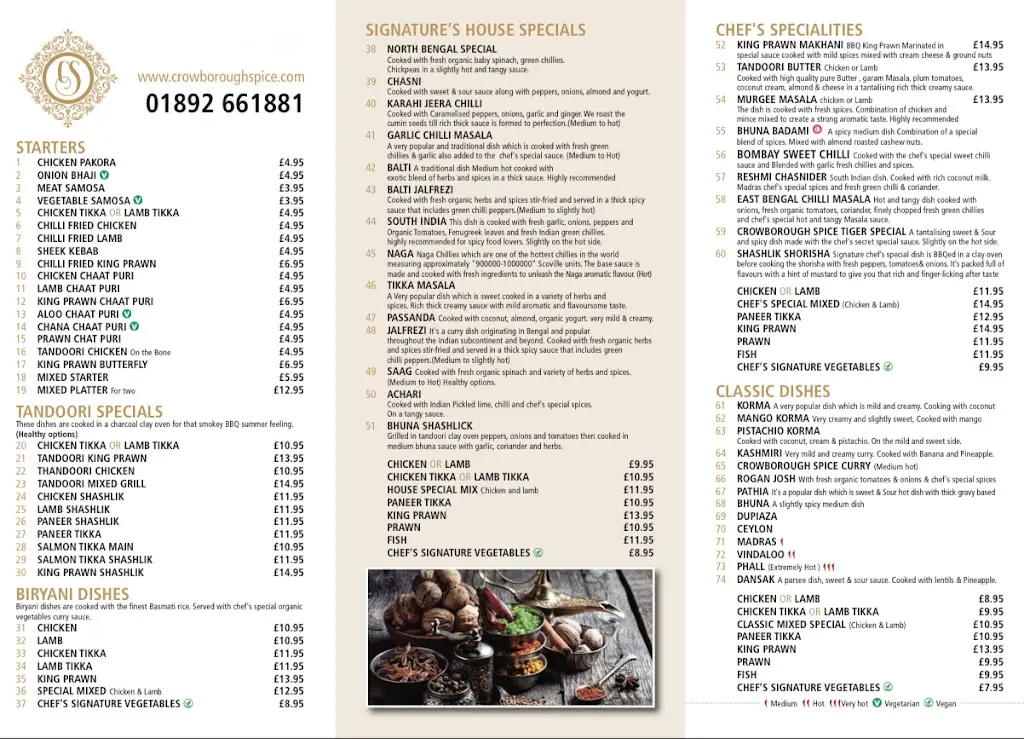Menu_Crowborough Spice | Restaurant, Bar & takeaway_Crowborough_image_1